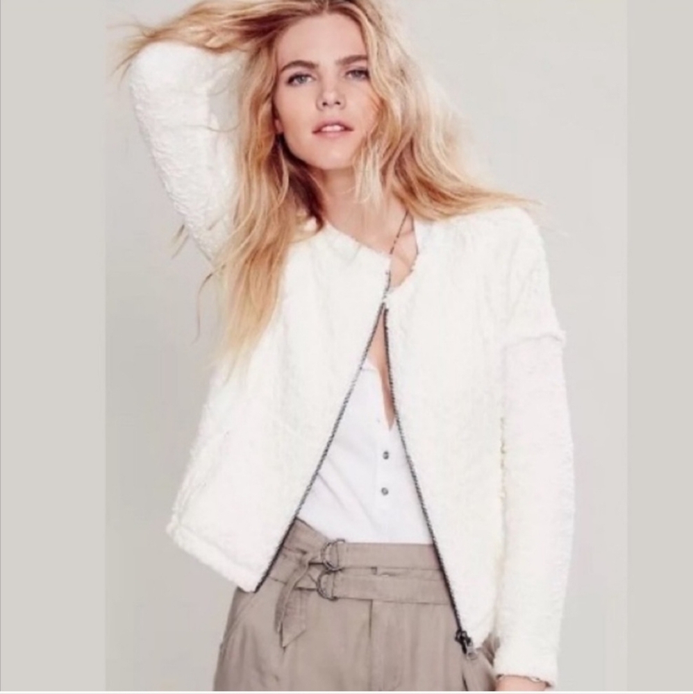 Free People Textured Favorite Crush Jacket Size-Small
